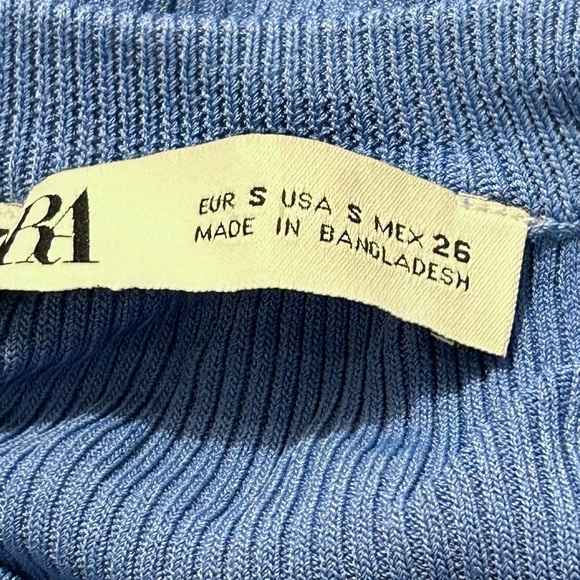 Zara Ribbed Cobalt Blue Tank Top - Picture 6 of 7